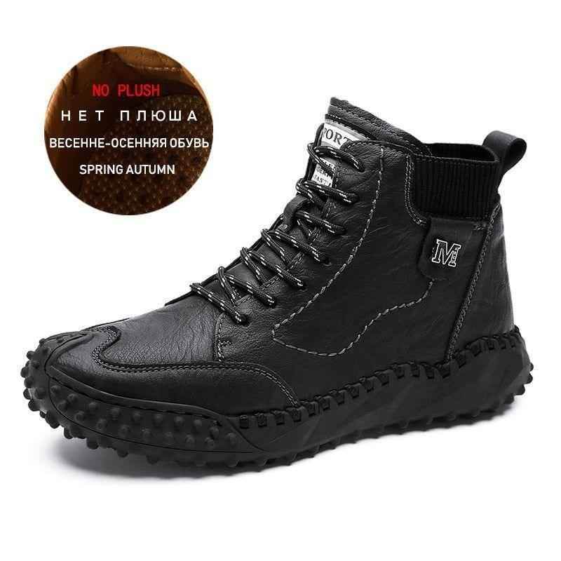 Leather Fashion Outdoor Ankle Boots Men&