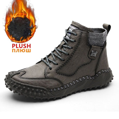 Leather Fashion Outdoor Ankle Boots Men&