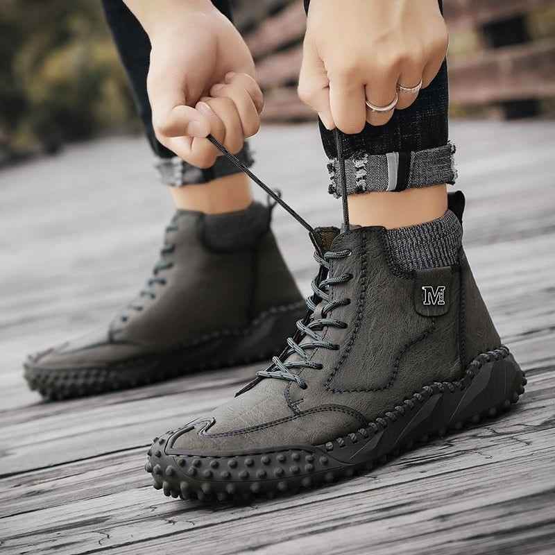 Leather Fashion Outdoor Ankle Boots Men&