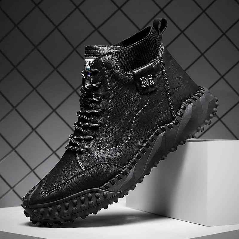 Leather Fashion Outdoor Ankle Boots Men&