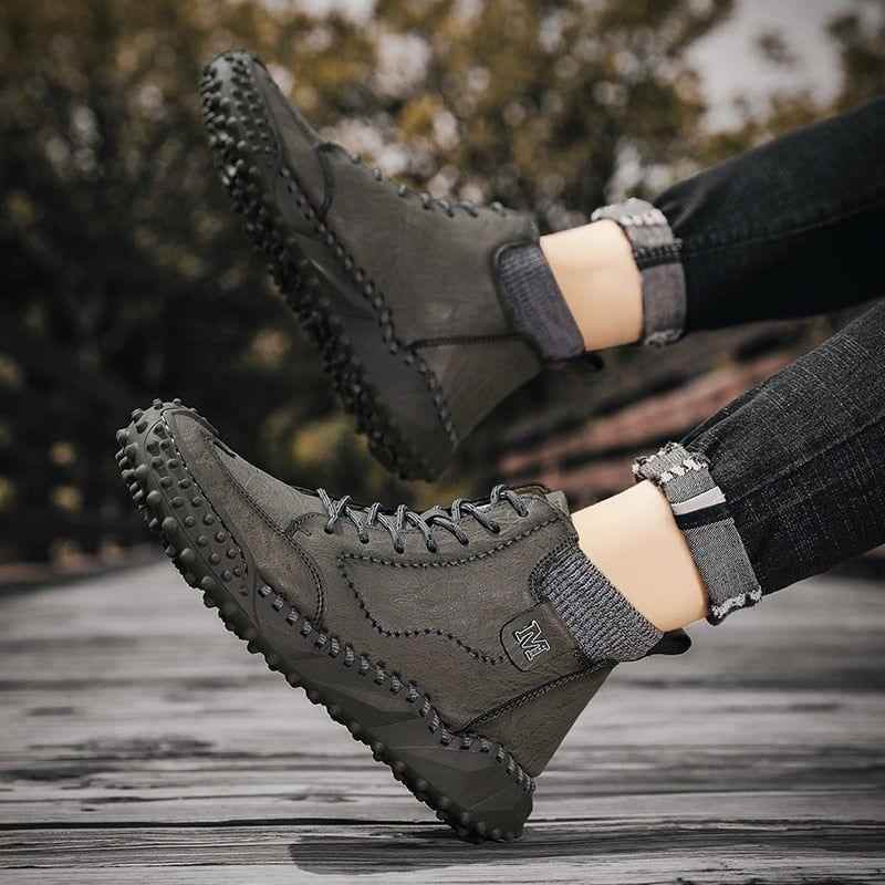 Leather Fashion Outdoor Ankle Boots Men&
