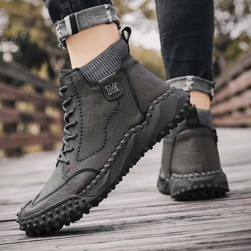 Leather Fashion Outdoor Ankle Boots Men&
