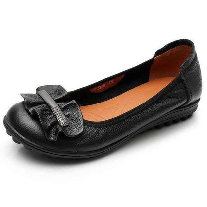 Leather Flat Women&