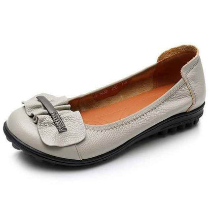 Leather Flat Women&