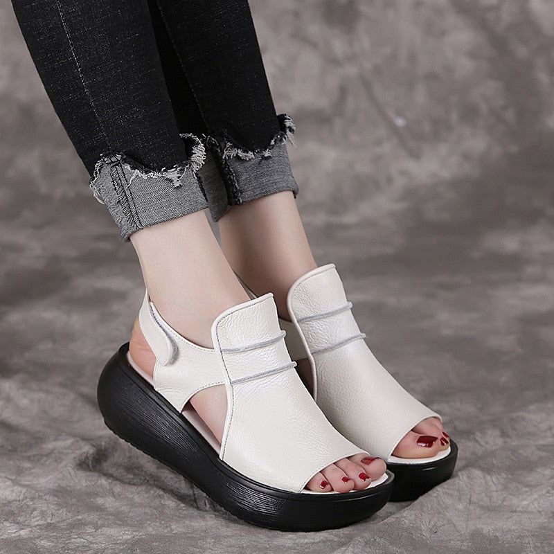 Leather Sandals Women&