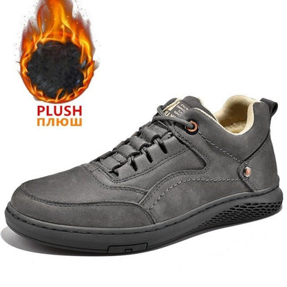 Leather Sneakers Outdoor British Men&