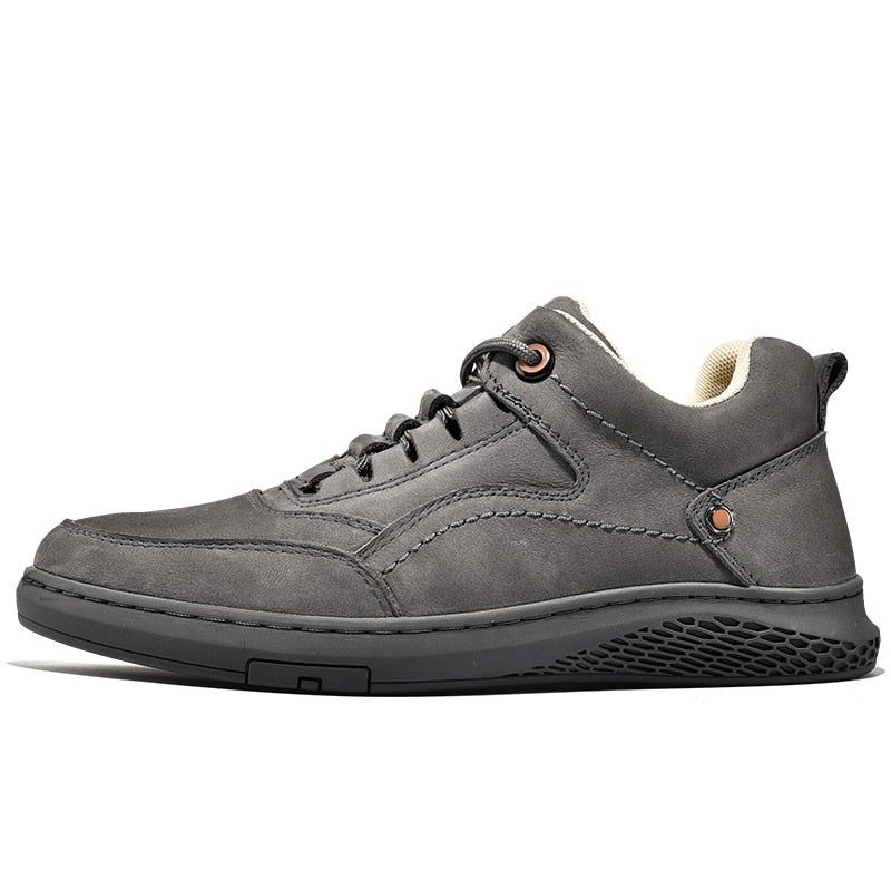 Leather Sneakers Outdoor British Men&