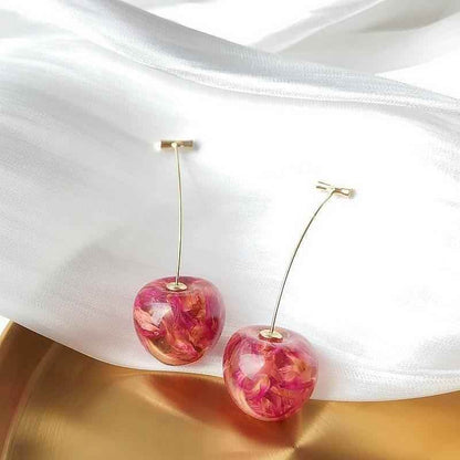 Long Earrings Charm Jewelry Acrylic Sweet Cherry DM20X194 - Touchy Style .