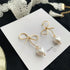 Long Earrings Charm Jewelry Geometric Bow Heart Jewelry LE0466 - Touchy Style .