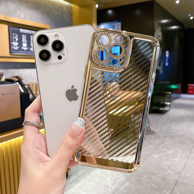 Luxury Brand Square Leather Phone Case For iPhone 13 12 11 Pro MAX X XS XR  6s 7 8 Plus SE Fashion Glitter Soft Silicone Cover