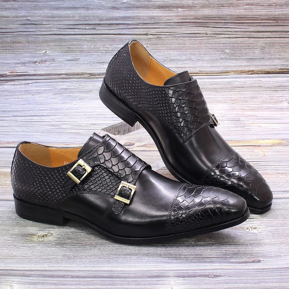  Men's Crocodile Print Oxford Shoes Dress Shoes Classical  Business Dress Shoes for Men 1779 Blue EU 38=US 5.5