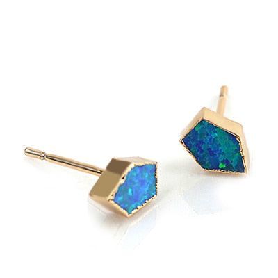 Mini Earrings Charm jewelry BS0337 Fashion Star Stud Earrings Fire Opal Stone - Touchy Style .
