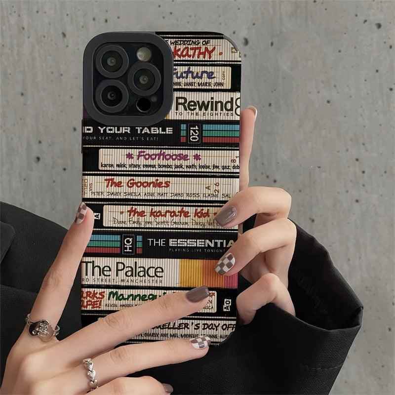 Minimalist Letter Design: Leather Cute Phone Case with Label Soft Cover for iPhone 14 Pro Max, 13 Pro Max, 12, 11, X, XS, XR, Mini, 7, and 8 Plus - Touchy Style