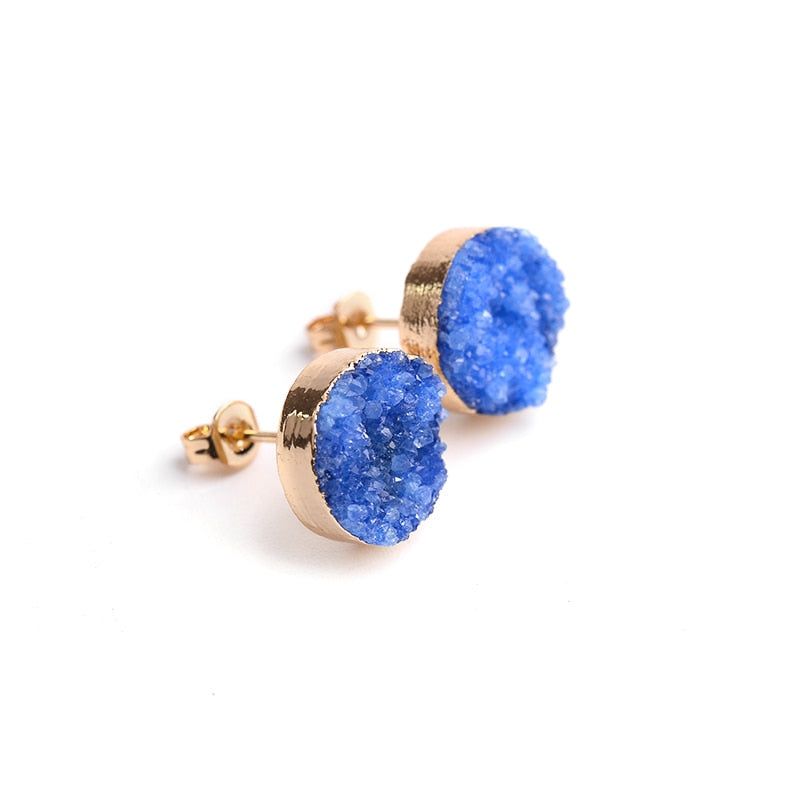 Nail Druzy Stone Mini Earrings Charm Jewelry BS0245 - Touchy Style .