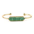 Natural Stone Bracelets Charm Jewelry BR004 Golden Bangles - Touchy Style .