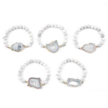 Natural Stone Round Beads Bracelets Charm Jewelry 