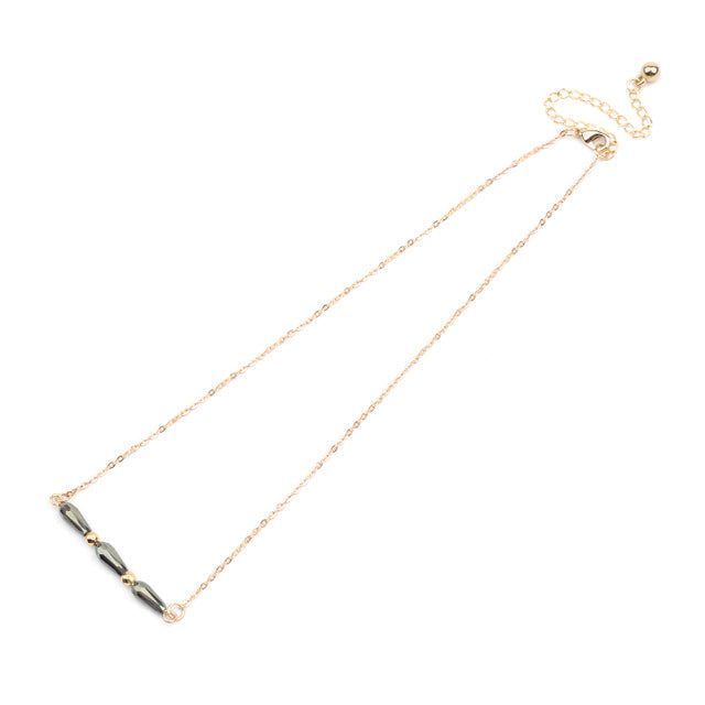 Necklaces Charm Jewelry BS0331 Geometric Crystal Adjustable Chain - Touchy Style .