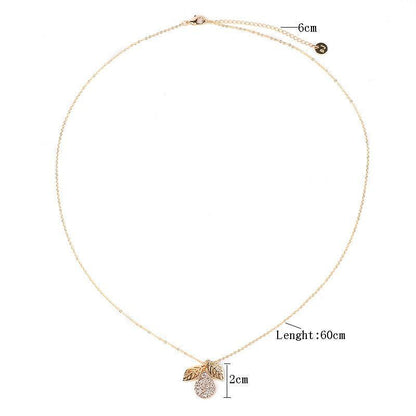 Necklaces Charm Jewelry NCJB04 Pear Leaf and Druzy Stone - Touchy Style .