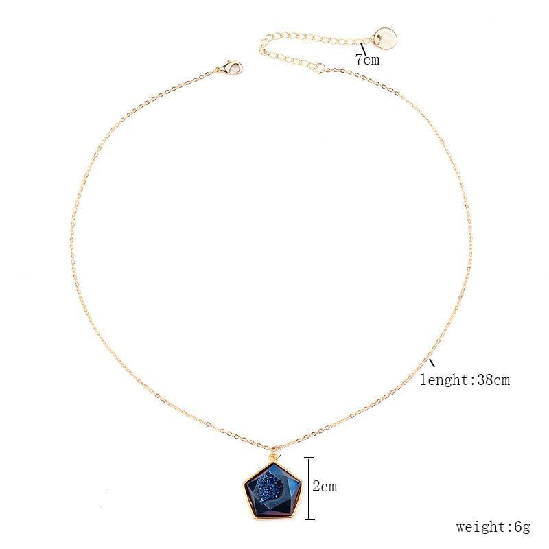 Necklaces Charm Jewelry NCJB57 Crystal Druzy Stone Choker - Touchy Style .