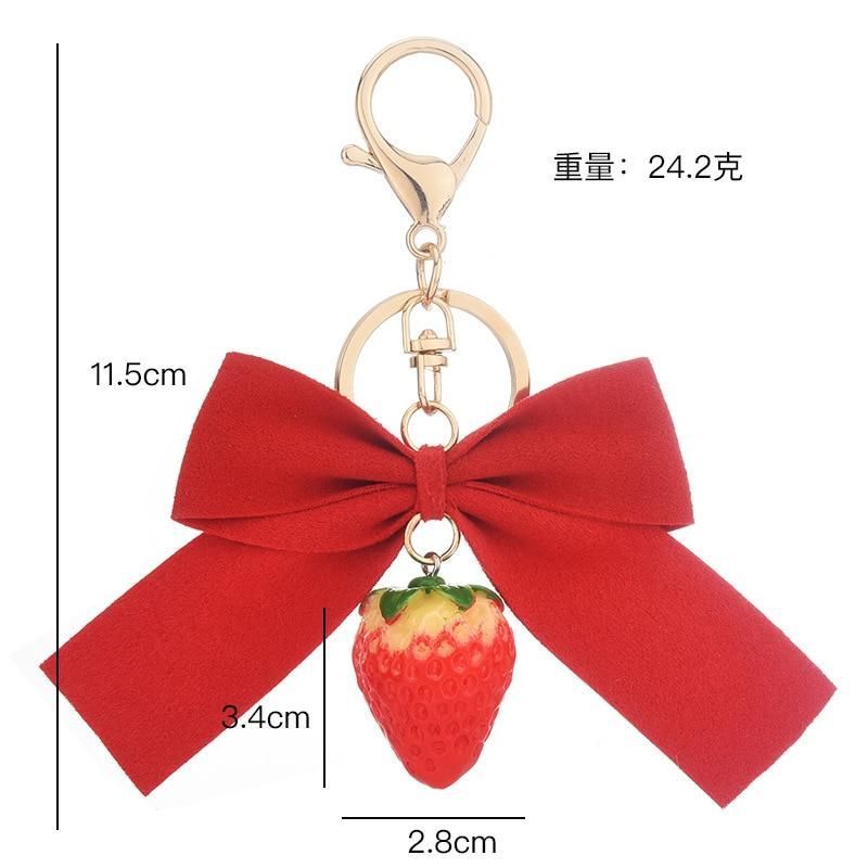 Bulk Price Cartoon Fruit Headset Strawberry Keychain Pendant Apple Cherry  Cute Bag Car Keychains Accessories Gift From Franky16, $0.61