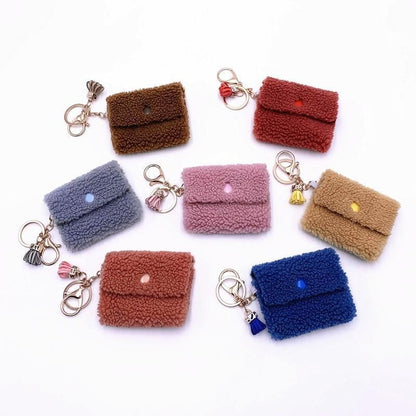 New Creative Coin Purse Keychain Female Cute Pendant Plush Storage Bag Key Bag Student Fruit Color Coin Bag - Touchy Style .
