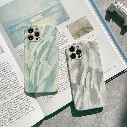 Oil Painting Cute Phone Cases For iPhone 13 11 12 Pro Max Xs Max XR Xs 7 8 Plus X 7Plus - Touchy Style .