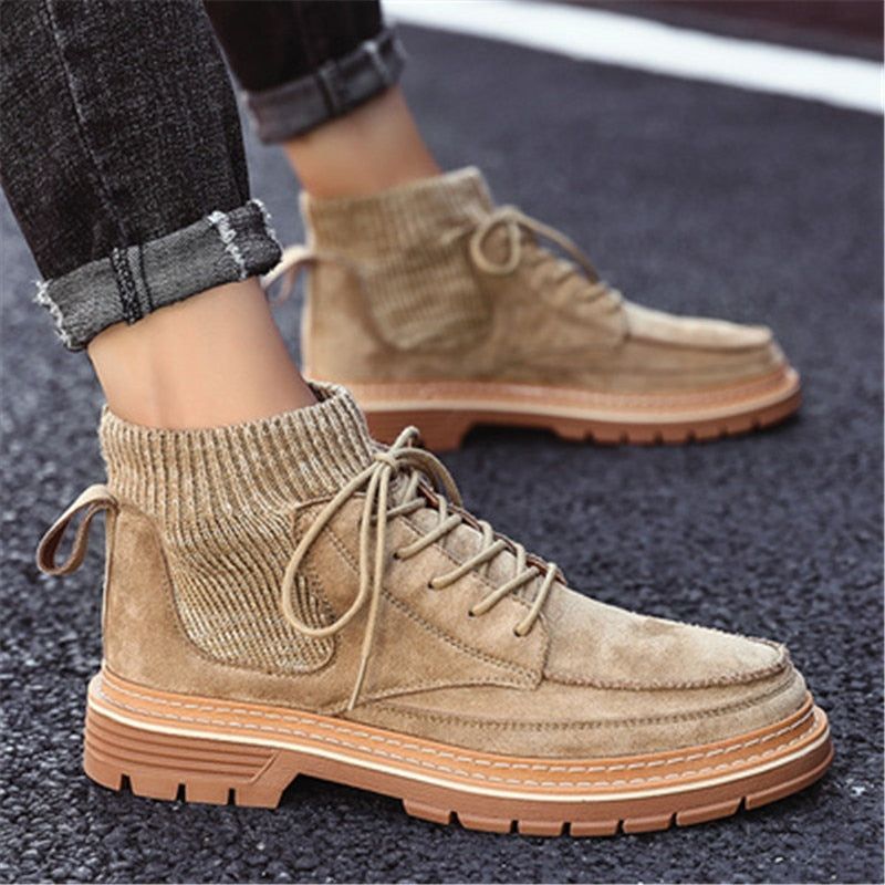 Outdoor Sneakers Ankle Boots Black Men&