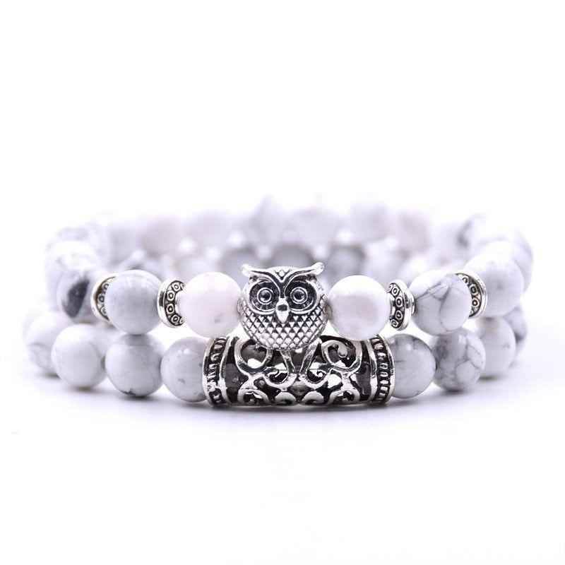 Owl Bracelet Charm Jewelry Stone Bracelets Men Women Set YS0501 - Touchy Style