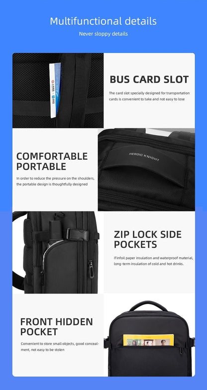 Oxford Polyester Black Cool Backpacks For Men's #MR9076