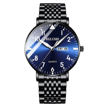 Quartz Men's Simple Watches 1JWS0125 Stainless Steel Business Wristwatch