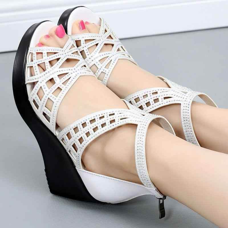 Rhinestone Sandals Women&