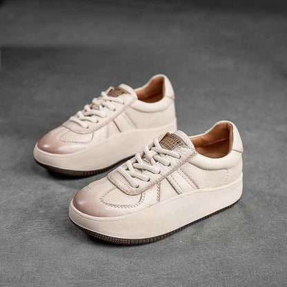 SA319 Comfortable Leather Sneakers: Fashionable Women&