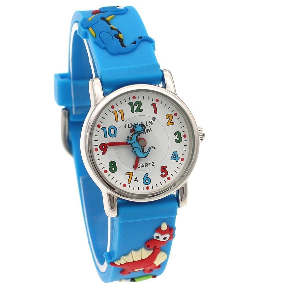 Silicone Simple Cheap Watches Children Kids Girls Dinosaur Cartoon A30 - Touchy Style .