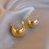 Simple Metal Round Drop Earrings Charm Jewelry ECJTXY41 - Touchy Style .