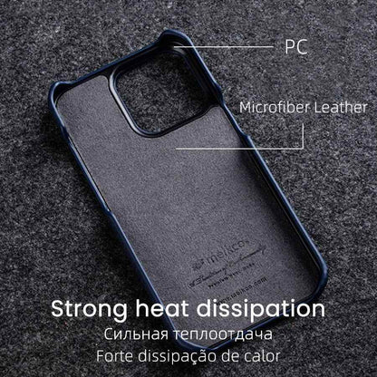 Solid Premium Genuine Leather Cute Phone Cases for iPhone 13 Pro Max 12 mini 11 - Touchy Style