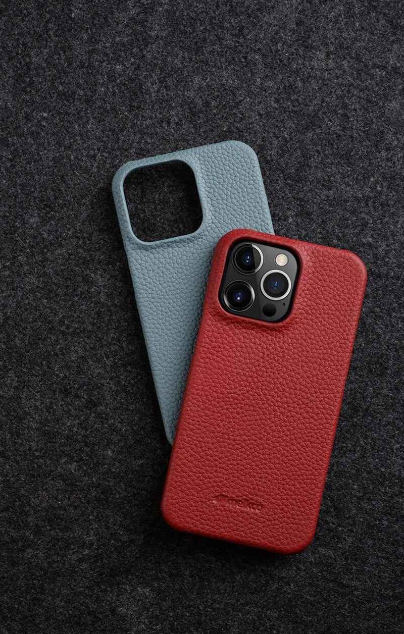 Solid Premium Genuine Leather Cute Phone Cases for iPhone 13 Pro Max 12 mini 11 - Touchy Style