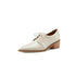 Split Leather Oxfords Chunky Heel Pumps Women&