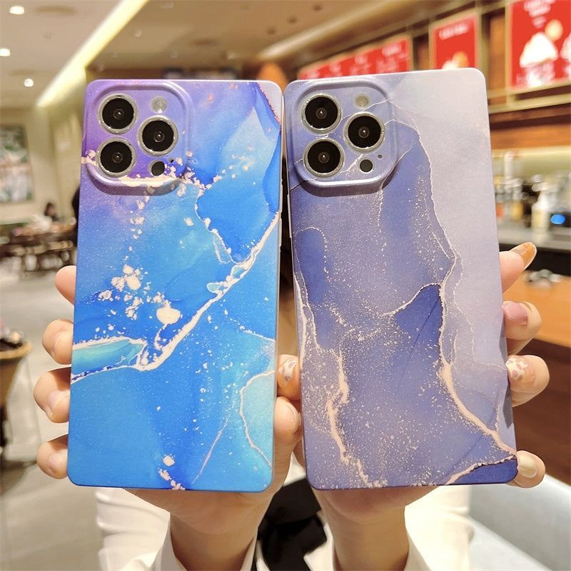 Square Marble Cute Phone Cases For iPhone 11 12 13 Pro Max 11 13 Pro Max - Touchy Style .