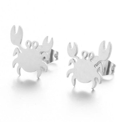 Stainless Steel Mini Animal Cartoon Earrings Charm Jewelry 