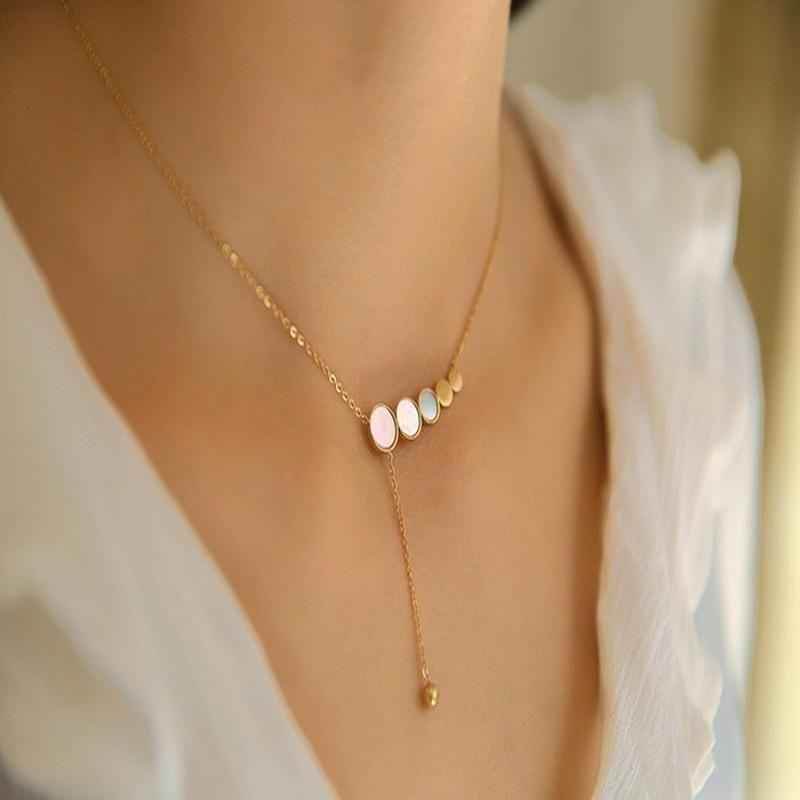 Stainless Steel Necklaces Charm Jewelry Beans Statement 