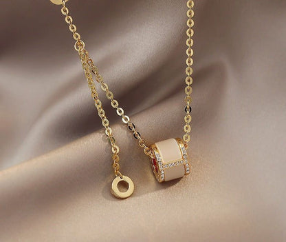 Stainless Steel Necklaces Charm Jewelry NCJSO46 Opals Luxurious - Touchy Style .