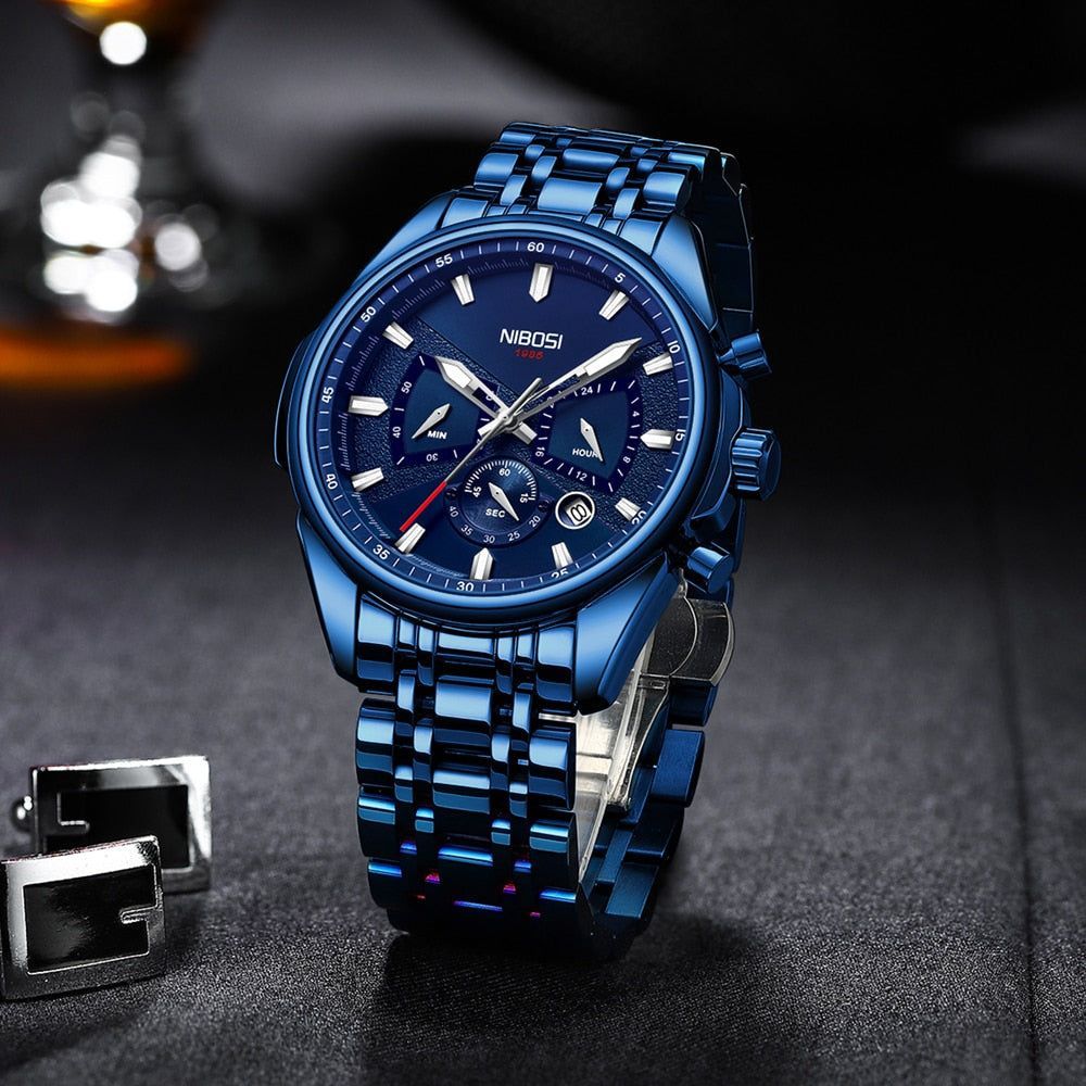 Stainless Steel Quartz Wristwatch Men&