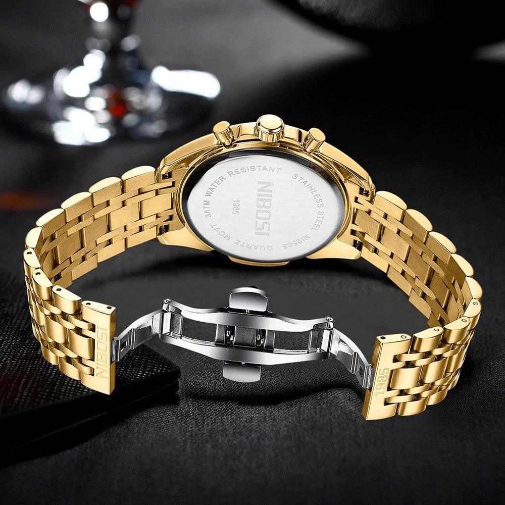 Stainless Steel Quartz Wristwatch Men&