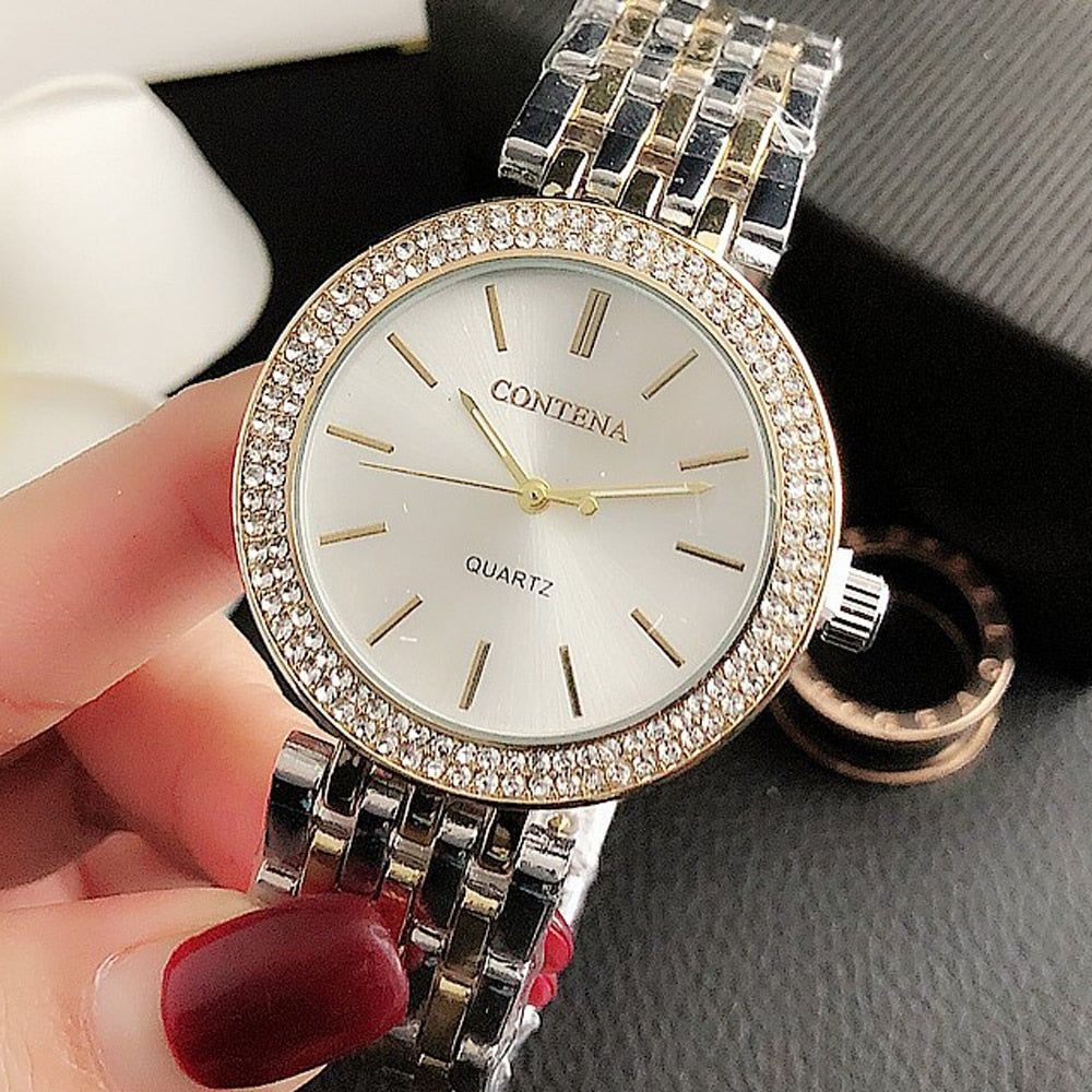 Stainless Steel Ultra Thin Simple Cheap Watches For Women&