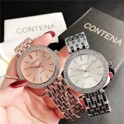 Stainless Steel Ultra Thin Simple Cheap Watches For Women&