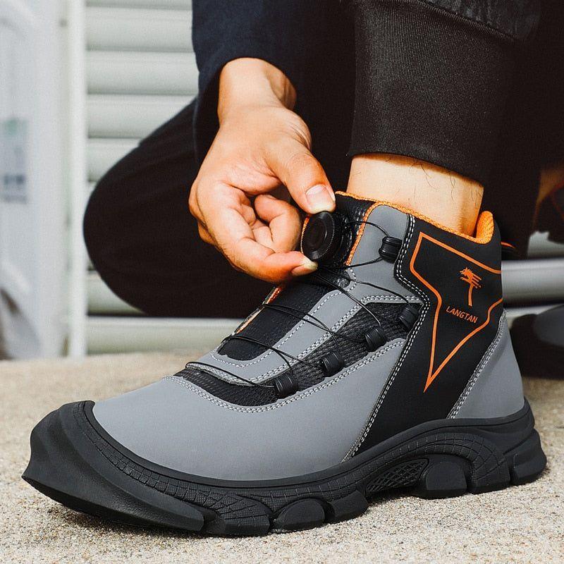 Standard High Top Safety Casual Shoes For Men SHMCS15 Anti-smashing Boots - Touchy Style .