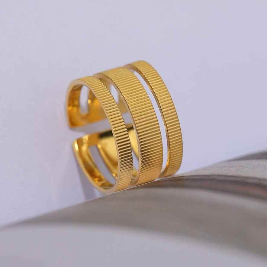 Statement Stainless Steel Geometric Opening Finger Ring Charm Jewelry RCJDD03 - Touchy Style