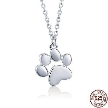 Sterling Silver Copper Jewelry Dog Cat Footprints Paw Necklaces Pendants Charm Jewelry - Touchy Style .