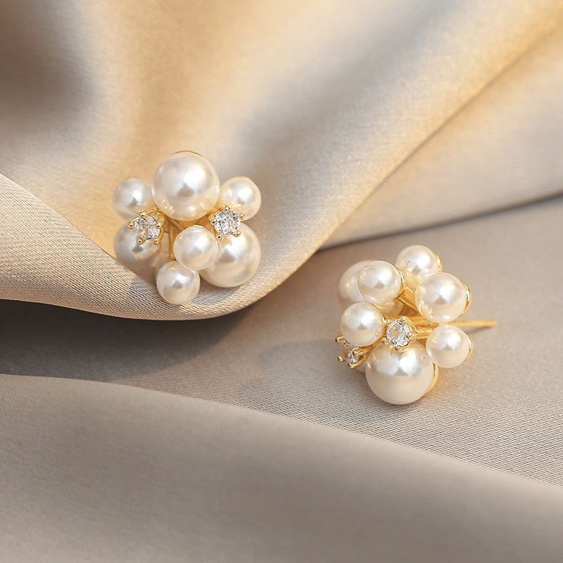 Stud Earrings Charm Jewelry ECJTXY38 Unique Fireworks Pearl Fashion - Touchy Style .