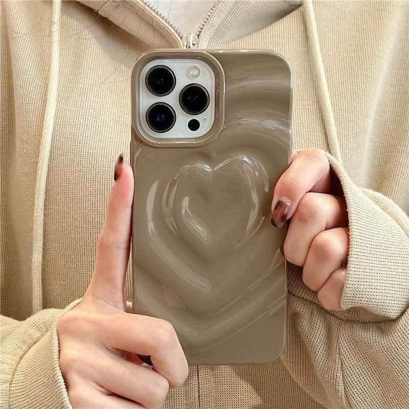 Stylish Protection: Heart Cute Phone Cases for iPhone 14 Pro Max 13 12 11 14 Plus - Touchy Style